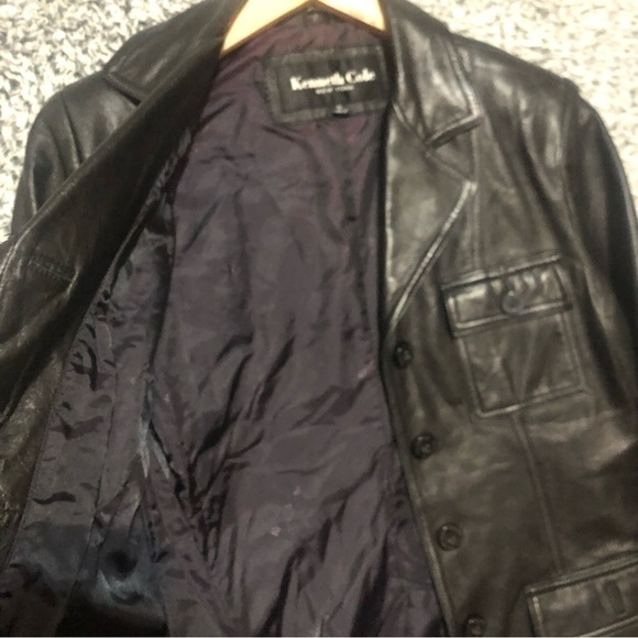 Kenneth Cole Reaction Ladies Brown Leather Jacket Blazer size Small - Picture 6 of 10